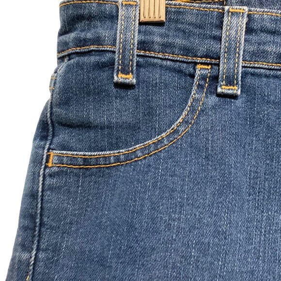 Levi's Classic 90s Mom High Rise High Waist Blue Jean Denim Shorts Red Tab JR 5 - Picture 3 of 8